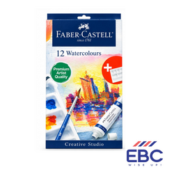 FABER-CASTELL Creative Studio Watercolour Paint Set – 12 x 9ml Tubes
